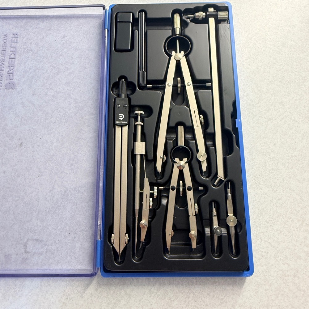 Staedtler Mars Masterbow Drafting Set 960 05 Professional Compass Kit Germany